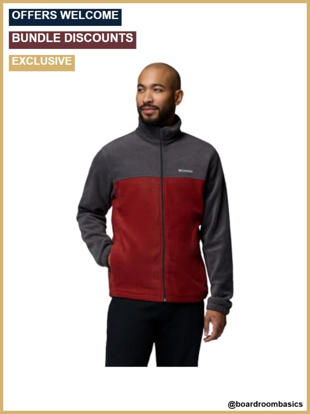 Men's Full Zip Fleece Jacket Polyester MTR Filament Warm Layering